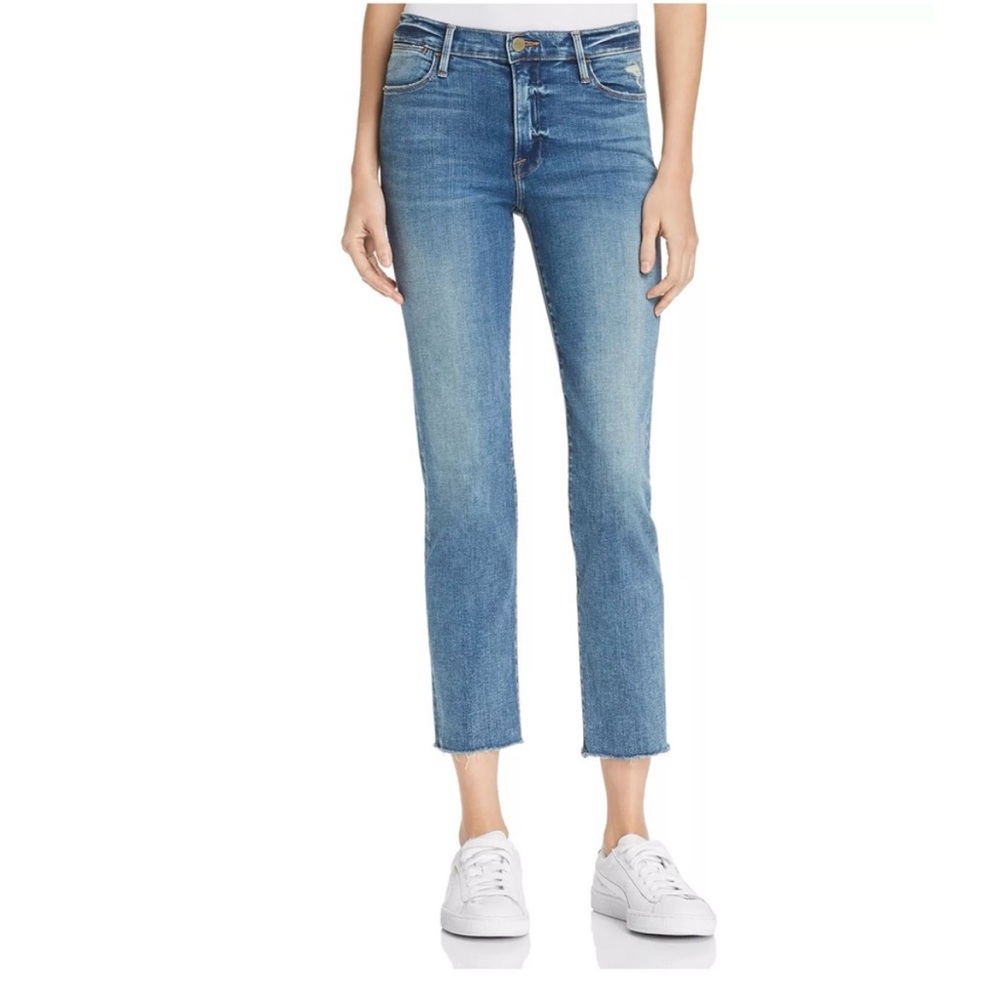 Frame Le High Straight Leg Jeans In Roxton Wash 26